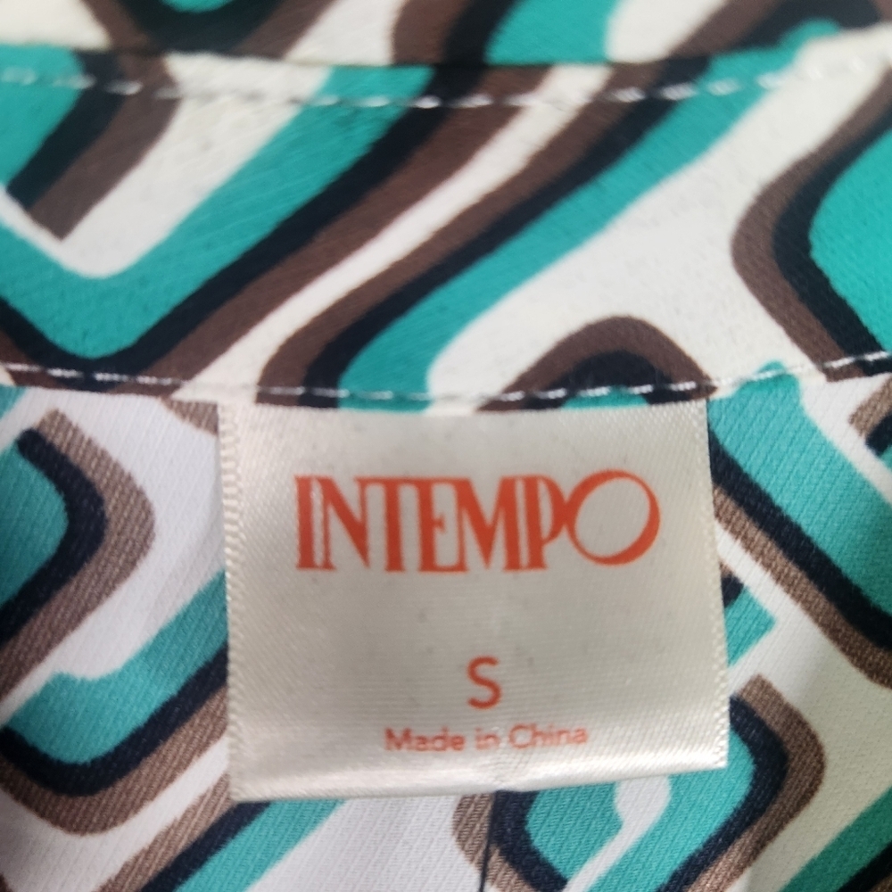 Women's INTEMPO Short Sleeve Faux Wrap Dress. NWT - Picture 6 of 11